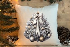 Cute Silver Christmas Watercolor Clipart, Christmas SVG Product Image 4