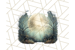 Midnight Monster Camp Out Clipart PNG, Halloween Png Product Image 4