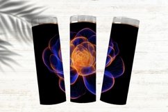 3d Neon Floral Skinny Tumbler Wrap Sublimation PNG Glowing Product Image 4