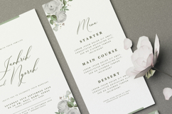 elegant wedding invitation card with roses watercolor Product Image 4
