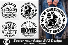 Easter Round Sign SVG Design - My students are egg stra spec Product Image 1