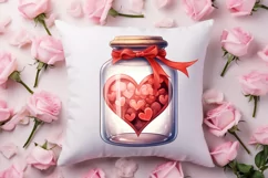 Sweet Valentine Clipart, Watercolor Valentines Day Product Image 4