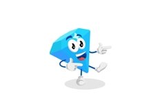 Diamond Logo Mascot Hi pose Product Image 1