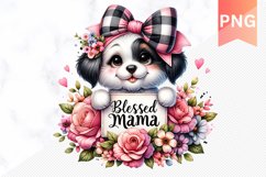 Blessed mama ever Sublimation - Mother&#039;s Day Clipart PNG Product Image 1