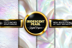 Iridescent Pearl Digital Papers - 04 variations Product Image 1