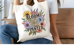 Bloom Where You're Planted PNG, Vintage Floral Sublimation Product Image 4