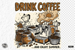 Summer Coffee PNG Sublimation Product Image 1