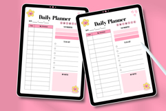 Cute Daily Planner Template Canva | Aesthetic Day Organizer Product Image 4