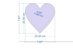 Heart basket base digital file 8 inch 20 cm. crochet wicker Product Image 4