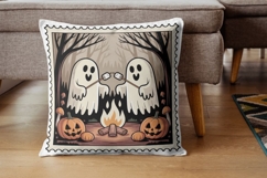 Vintage Halloween Stamp PNG Set Product Image 4