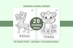 20 Cute Animal Coloring Book for Toddlers Product Image 4