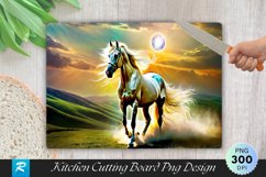 Coloring Horse Cutting Board Sublimation Design Product Image 1
