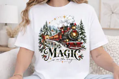 Christmas Train Wonder Arrives PNG, Vintage Holiday Train Su Product Image 4