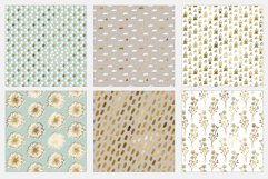Tan Mint &amp; Gold Digital Paper Product Image 5