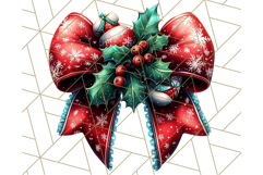 Bright Shiny Christmas Bows PNG Clipart, Winter Holiday Png Product Image 4