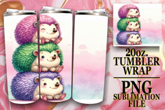 WHIMSICAL SUBLIMATION 20oz TUMBLER WRAP, Cute Animals Product Image 1