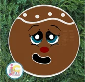 Santa Claus, Mrs Claus faces, christmas round sign svg Product Image 4