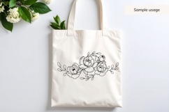Hand Drawn Peonies Floral Arrangement SVG Product Image 4