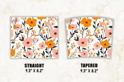 Pink &amp; Orange Cottagecore Flower Tumbler Wrap | Tumbler Wrap Product Image 2