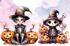 Cute Skeleton Clipart Sublimation Bundle, Cute Skeleton Product Image 5