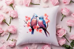 Breeds of Valentine Kissing Birds, Valentine's Day Clipart Product Image 4
