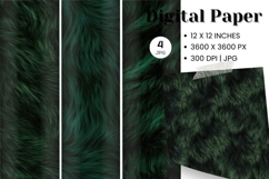 Green Fur Background Animal Skin Digital Paper Wallpaper_4 Product Image 1