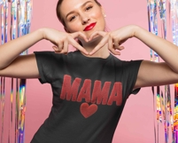 Latch Hook Yarn Faux Embroidery Mama PNG Crochet Valentine Product Image 2