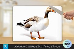 Domestic Goose with White Cutting Board Sublimation Design Product Image 1