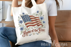 Home of the Free PNG, Rhinestone USA Flag Sublimation Product Image 4