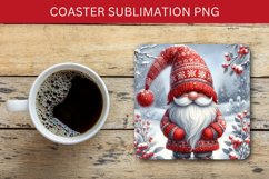 square coaster - christmas gnome santa claus Product Image 1
