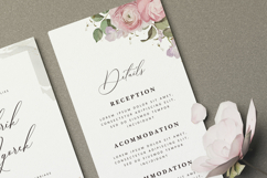 beautiful wedding card invitation set with roses flower Product Image 4