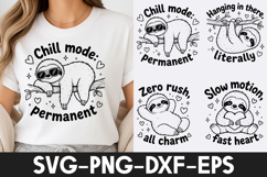 Funny Sloth SVG | Cute Sloth Quotes PNG DXF EPS Product Image 1