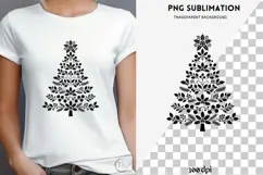 Christmas tree silhouette png design for T-shirts Product Image 4
