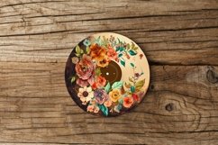 Retro Hippie Floral Vintage Vinyl Record clipart Product Image 4