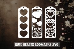 3 Valentine Bookmarks Paper cut SVG Product Image 1