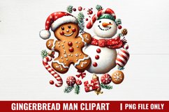 Gingerbread Man Clipart PNG Product Image 1