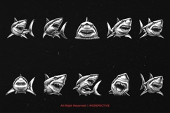 10 Bundle Dark Art Shark Fish Beast Ocean Sea Bite Creature Product Image 6