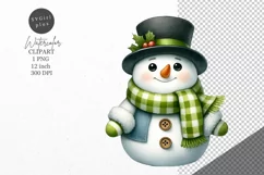 Christmas clipart, Snowman clipart, Winter sublimation Product Image 1