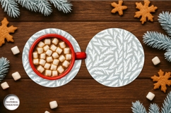 Frost Pattern Coffee Coaster Acrylic SVG | Drink Coaster Product Image 1