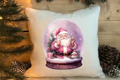 Santa Claus In Snow Globe Clipart Sublimation, Christmas SVG Product Image 4
