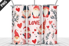 Valentines Gnome Tumbler Design | Valentine&#039;s Day Tumbler Product Image 1