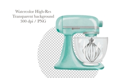 Watercolor Baking Supplies Clipart Set, Kitchen Utensils PNG Product Image 3