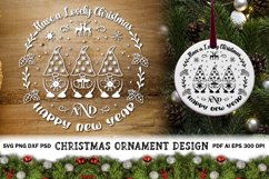 Christmas Round Ornament SVG. Christmas Sign SVG. Product Image 1
