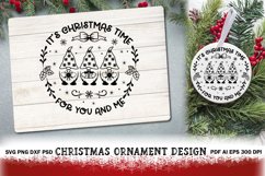 Christmas Ornament Round SVG. Farmhouse Christmas Sign. Product Image 1