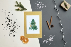 Christmas Tree PNG Watercolor Illustrations Product Image 6