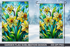 Flowers Garden Flag Sublimation| Spring Garden Flag PNG Product Image 1