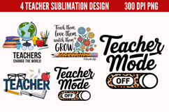 Teacher Sublimation Bundle PNG Product Image 4