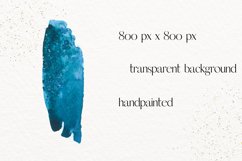 Frozen effect watercolor brush strokes, Blue strokes Product Image 4