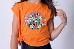 Teacher Leopard Print Daisy SVG PNG Product Image 3