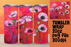 Sublimation PNG 20oz Colorful Flower Teardrop Earrings Product Image 1